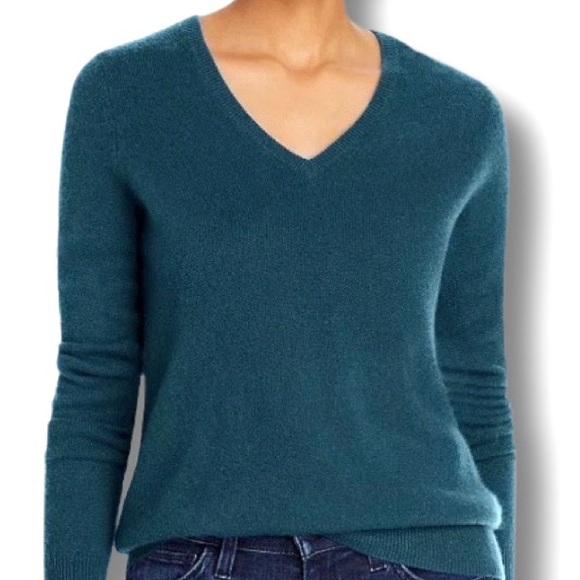 Brooks Brothers Sweaters - "346" Brooks Brothers Long Sleeve V- Neck Teal 100% Merino Wool Sweater Size L